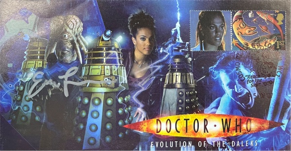 Doctor Who 2007 Series 3 Episode 5 Evolution of the Daleks Collectors Stamp Cover Signed ERIC LOREN